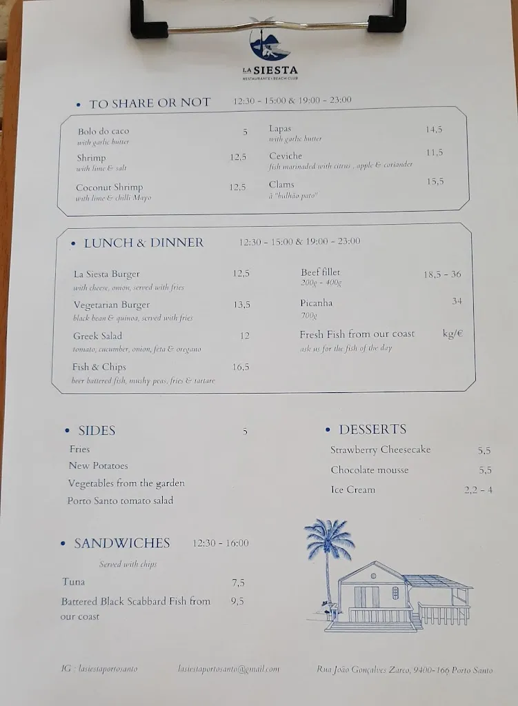 Menu_La Siesta Restaurante_Baleira_image_2