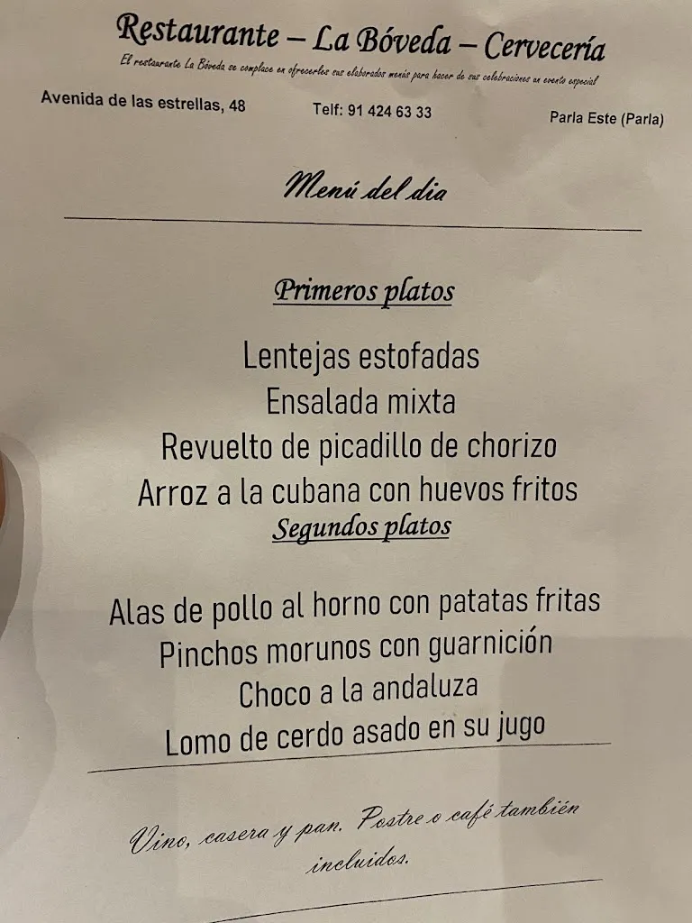 Menu_Restaurante La Bóveda_Bóveda_image_3