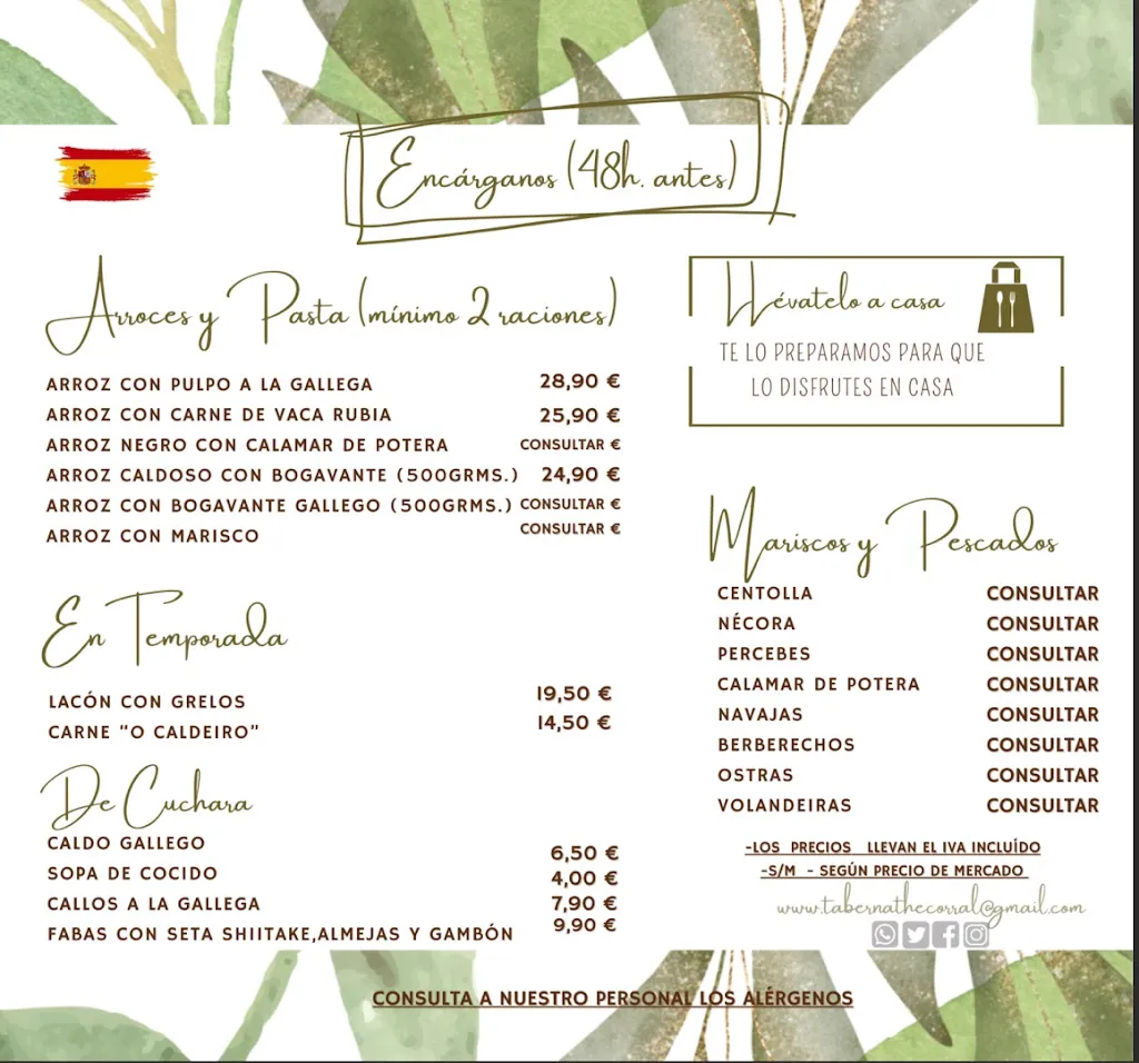 Menu_The Corral - Taberna_Begonte_image_1