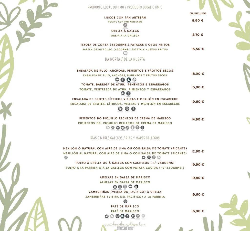 Menu_The Corral - Taberna_Begonte_image_3