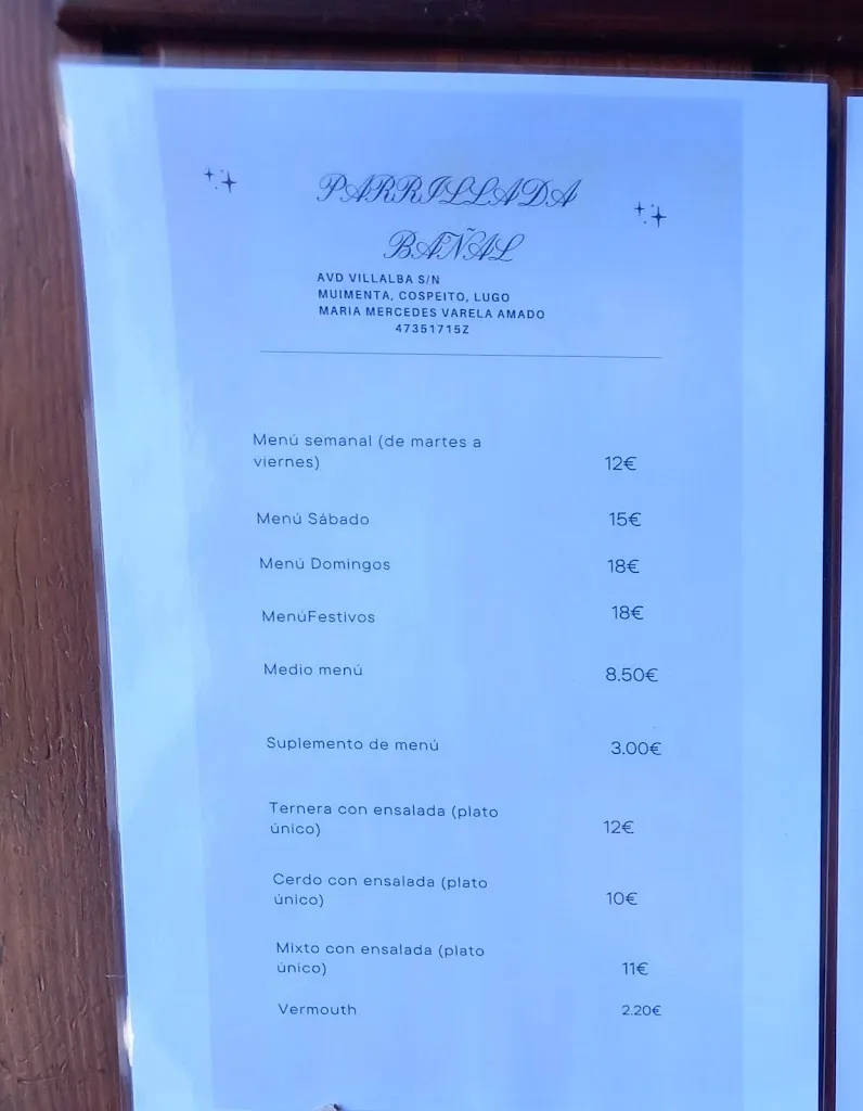 Menu_Parrillada Bañal_Cospeito_image_1