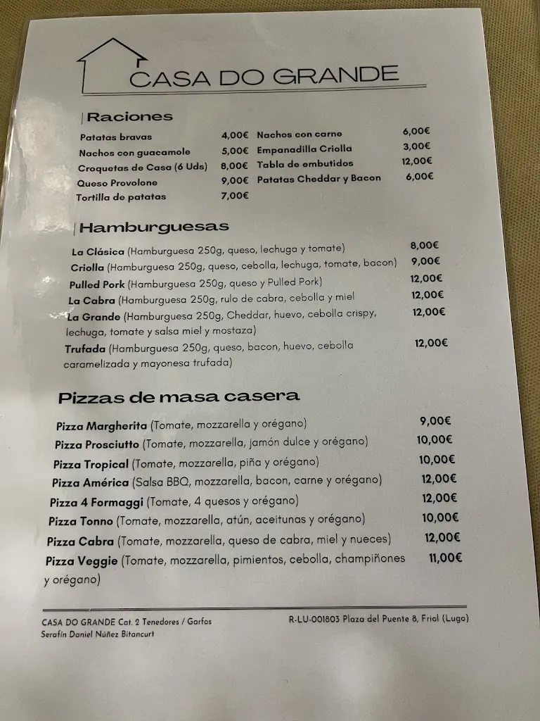 Menu_Restaurante Casa Do Grande_Friol_image_1