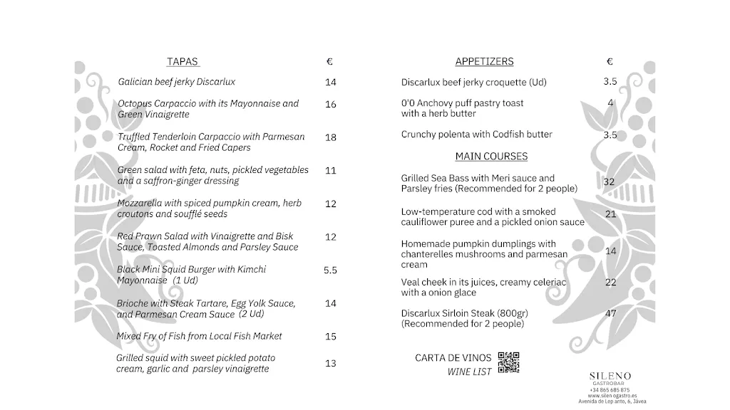 Menu_Sileno Gastrobar_Jávea/Xàbia_image_2