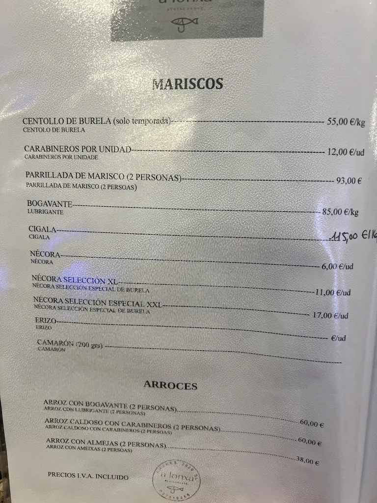 Menu_Restaurante A Lonxa_Burela_immagine_3