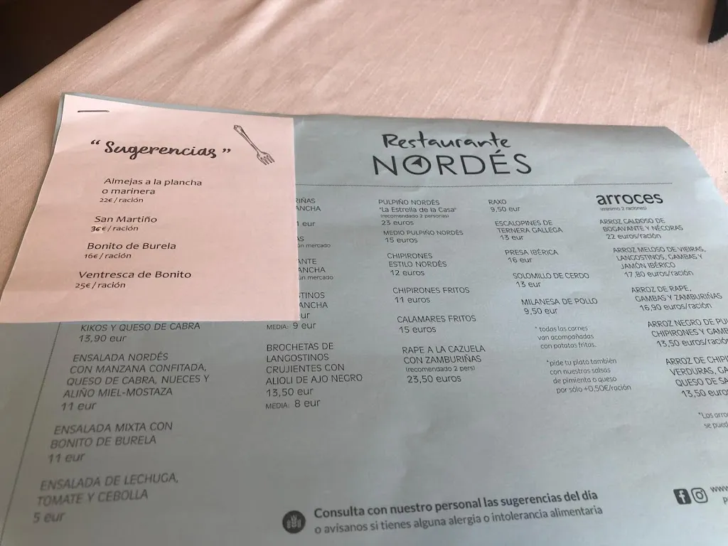 Menu_Restaurante Nordés_Burela_immagine_1