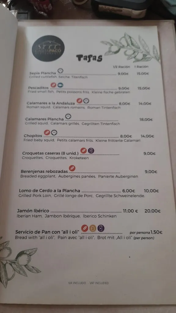 Menu_Restaurante Casita Paco_Jávea/Xàbia_image_1