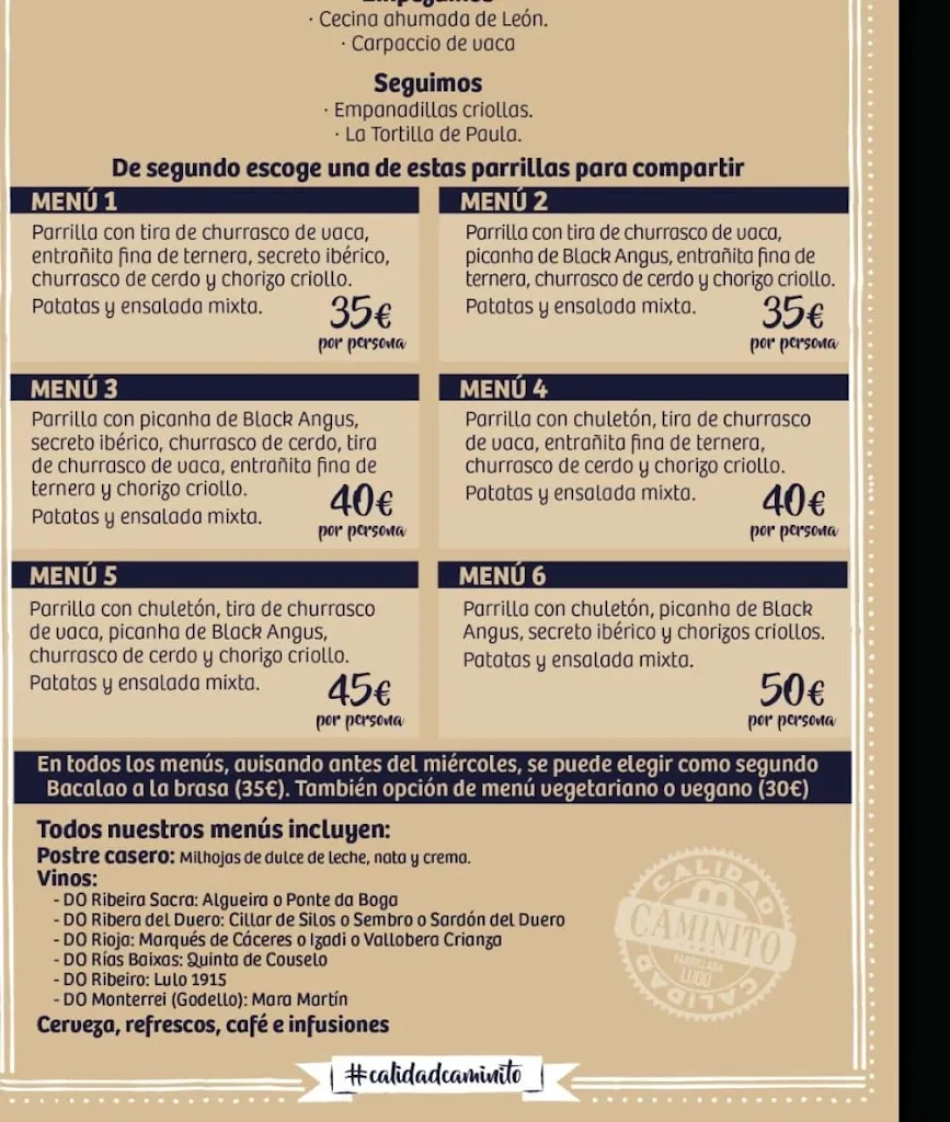 Menu_Parrillada Caminito Lugo_Lugo_immagine_1
