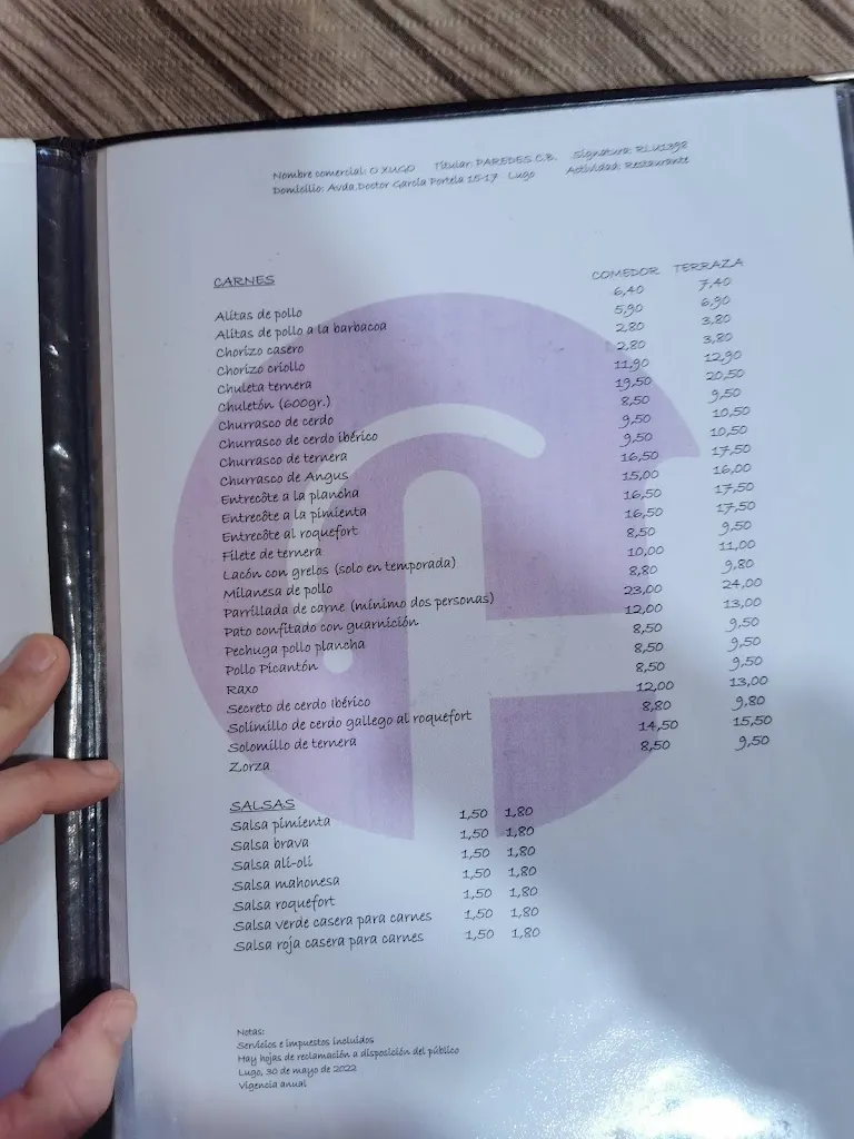 Menu_Pulpería O Xugo_Lugo_image_4