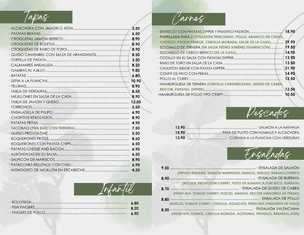 Menu_Olivo y Laurel Restaurant_Jávea/Xàbia_image_2
