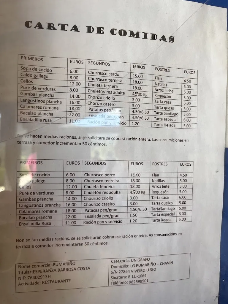 Menu_Restaurante Pumariño_Ourol_image_1