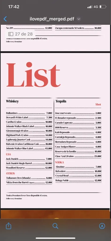 Menu_Ironia bar_Jávea/Xàbia_image_1