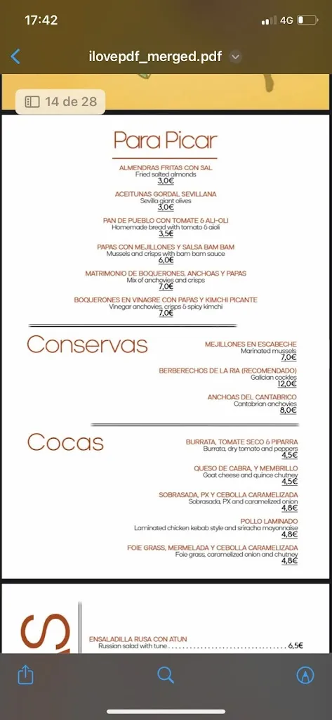 Menu_Ironia bar_Jávea/Xàbia_image_2