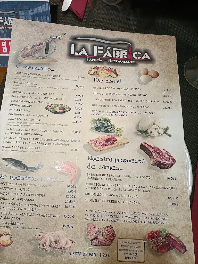 Menu_Tapería - Restaurante La Fábrica_Monforte de Lemos_immagine_3