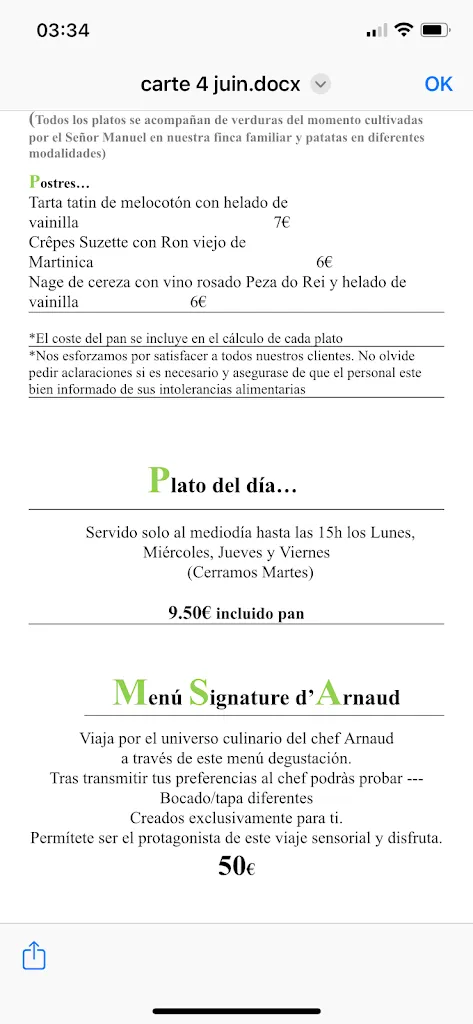 Menu_La Table d’Arnaud_Monforte de Lemos_image_1