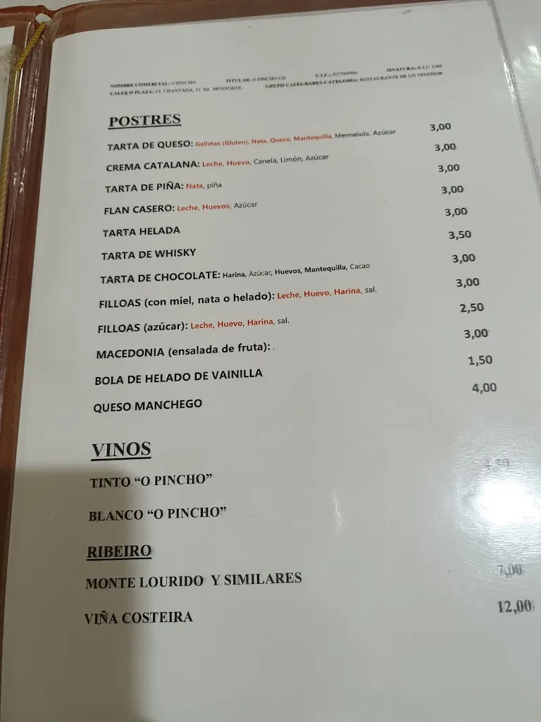 Menu_Restaurante Pincho_Monforte de Lemos_image_3