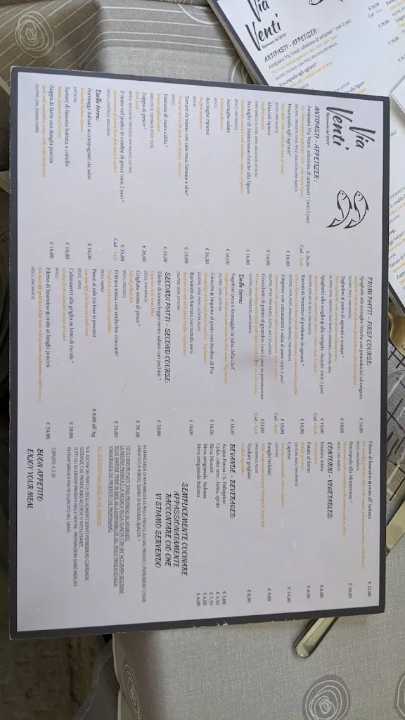 Menu_Ristorante Via Venti - Italian Restaurant Monterosso_Monterroso_image_2