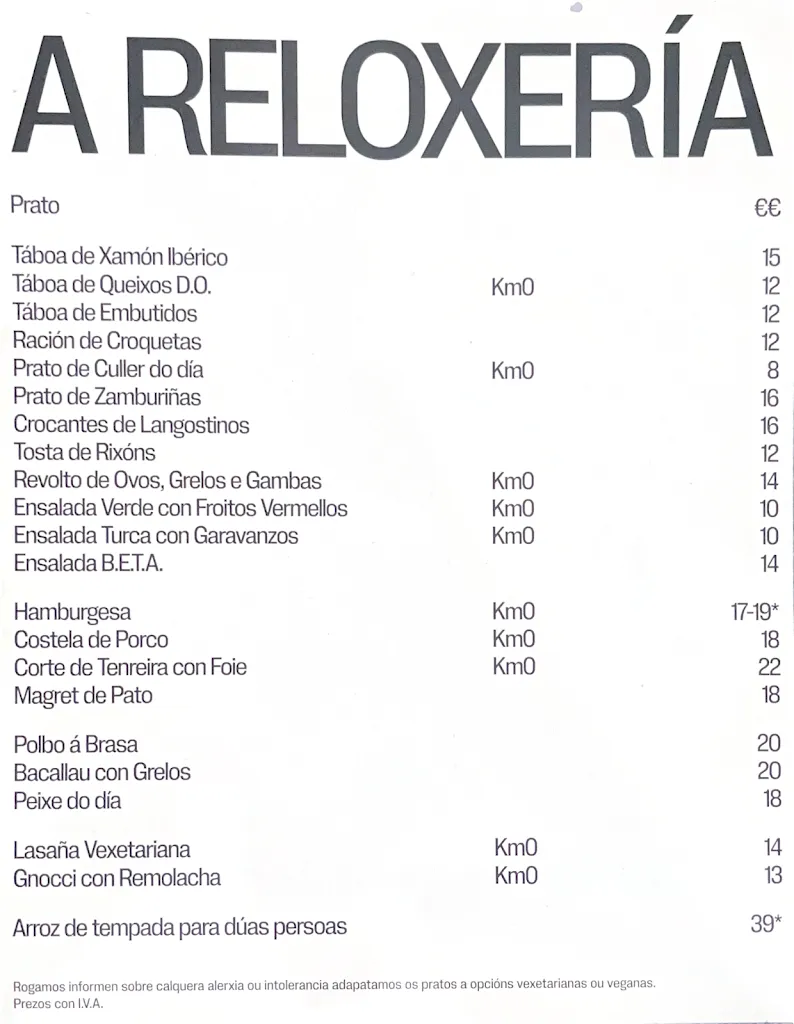 Menu_A Reloxería_Palas de Rei_immagine_1