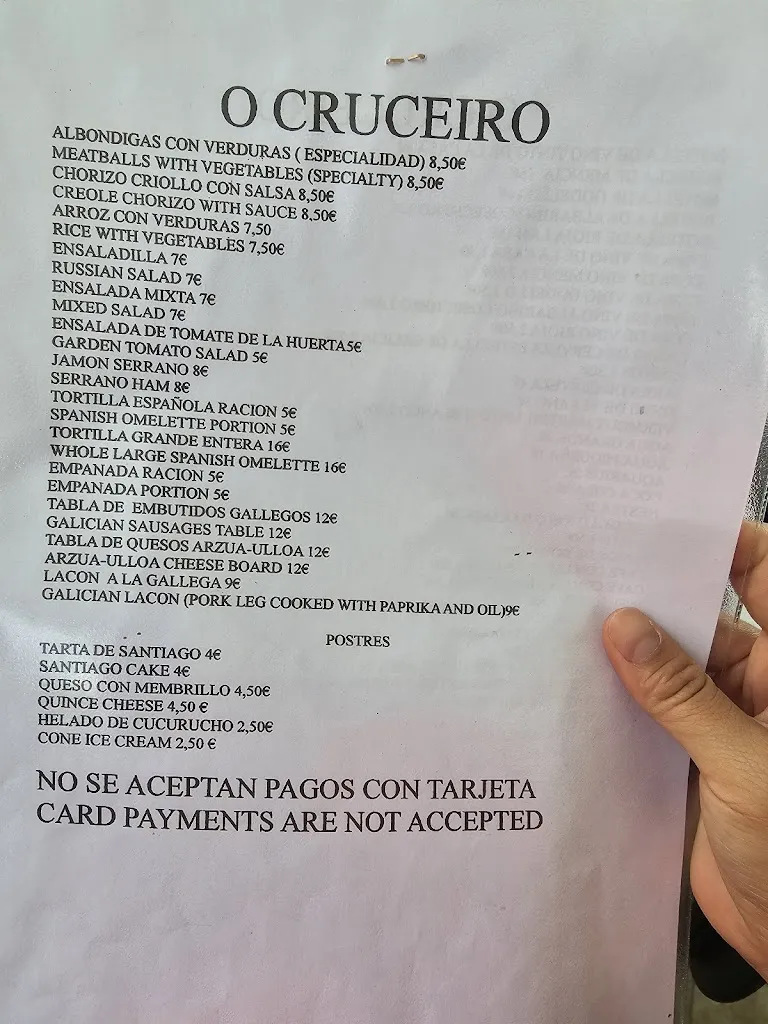 Menu_Café Bar O'CRUCEIRO_Palas de Rei_image_2