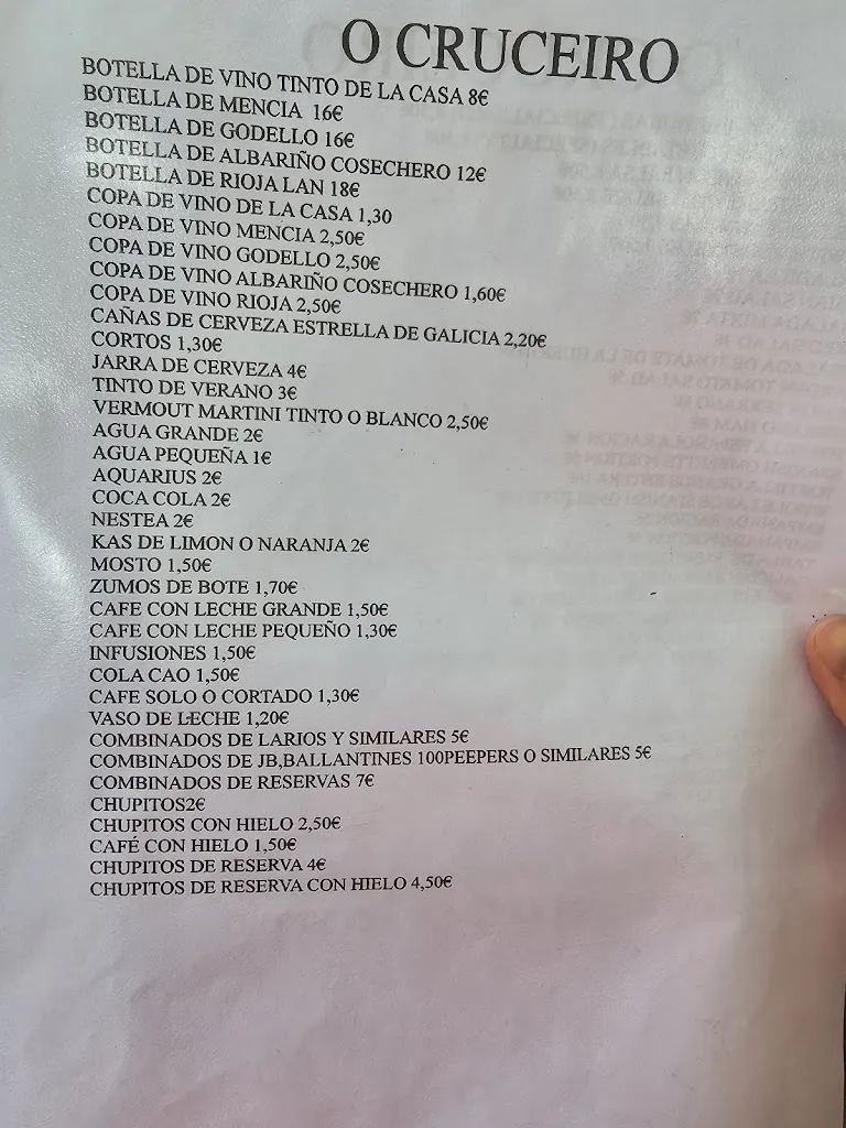 Menu_Café Bar O'CRUCEIRO_Palas de Rei_image_4