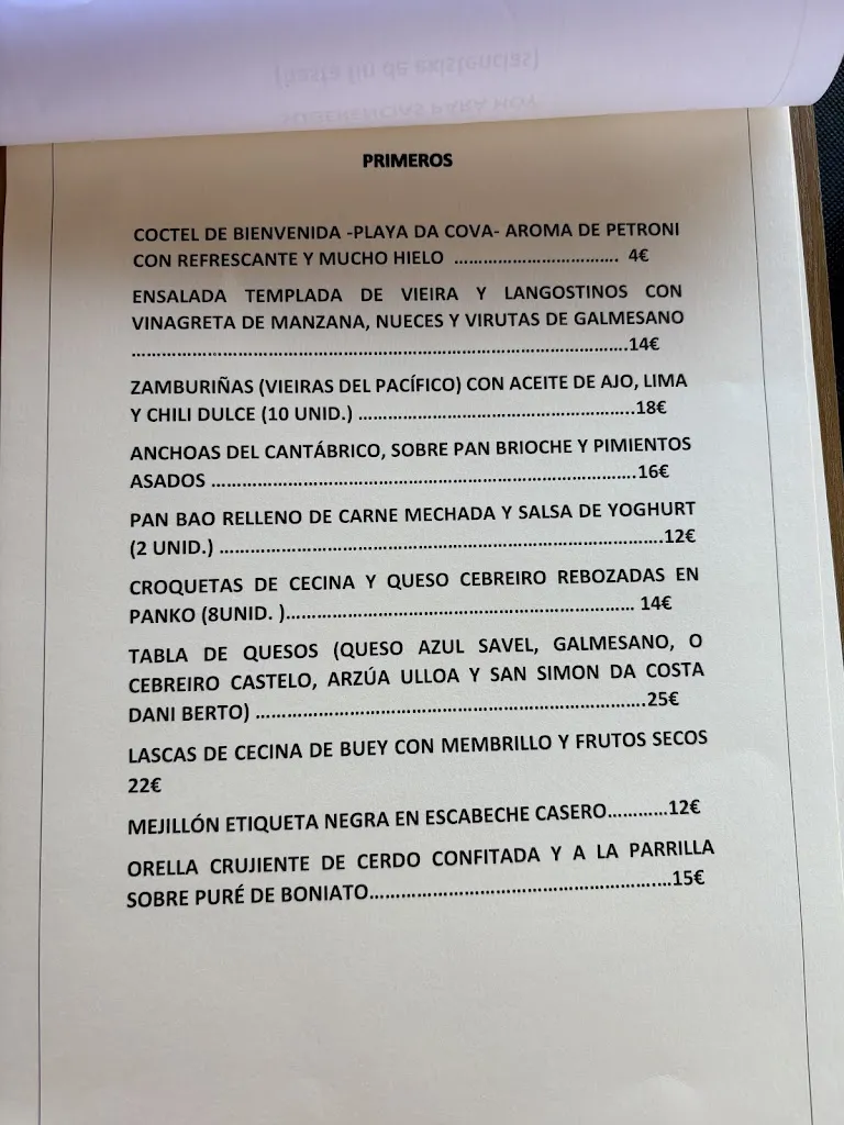 Menu_Playa Fluvial De A Cova Restaurante & Ocio_Saviñao O_image_4