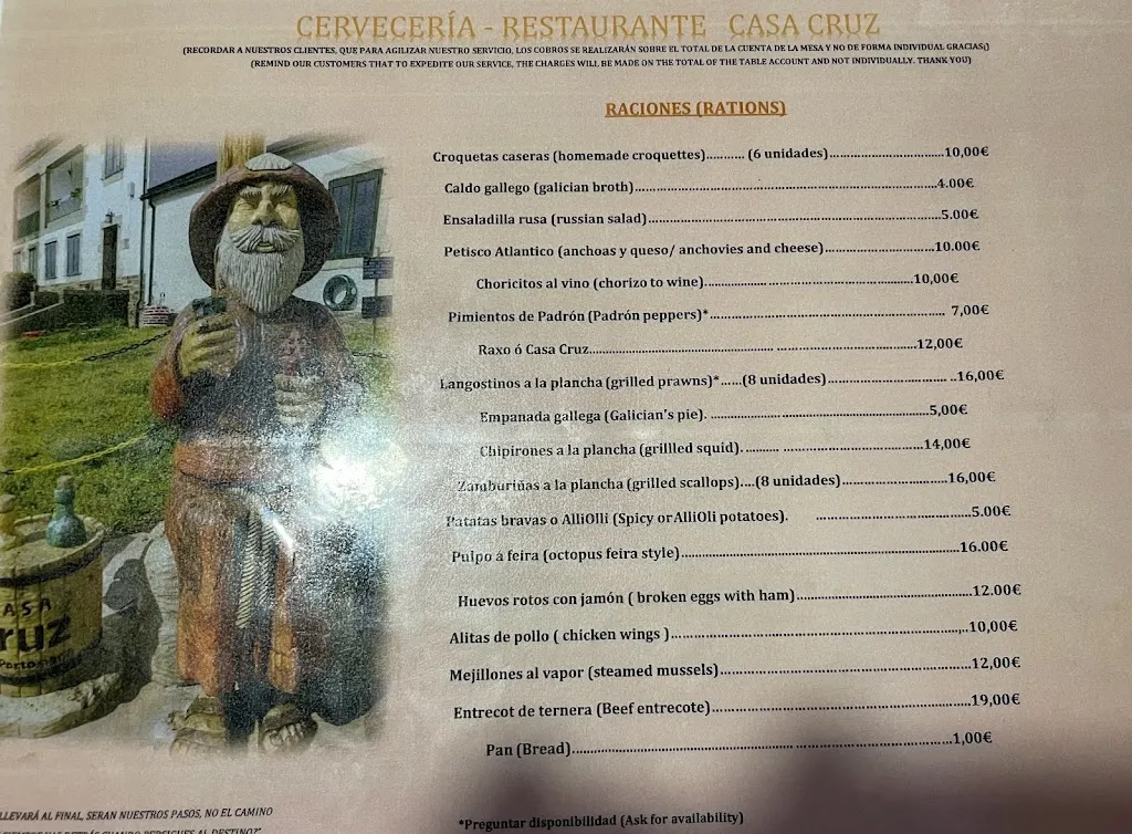 Menu_Casa Cruz_Portomarín_image_1