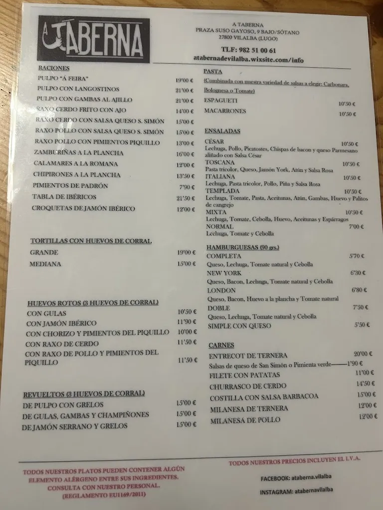 Menu_A Taberna_Vilalba_image_1
