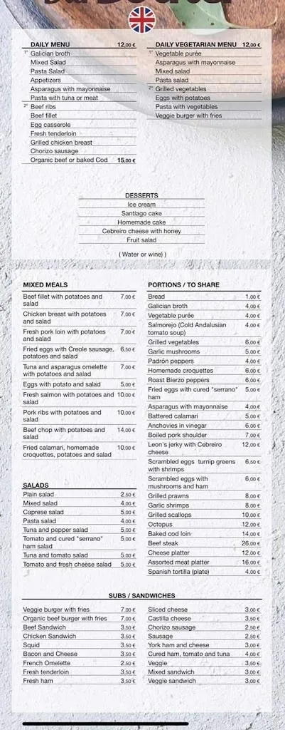 Menü_Restaurante Esther_Triacastela_Bild_3