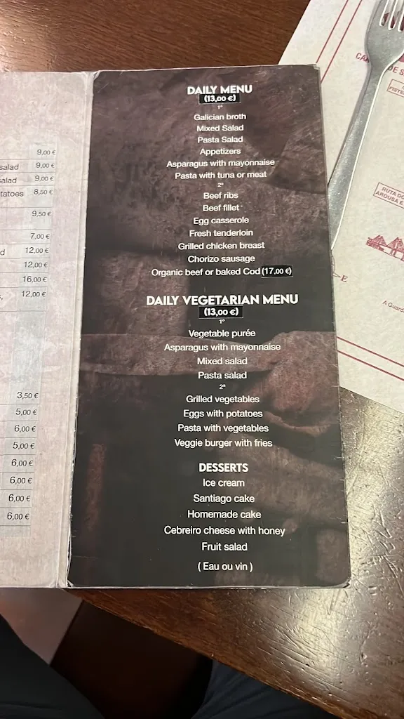 Menü_Restaurante Esther_Triacastela_Bild_4