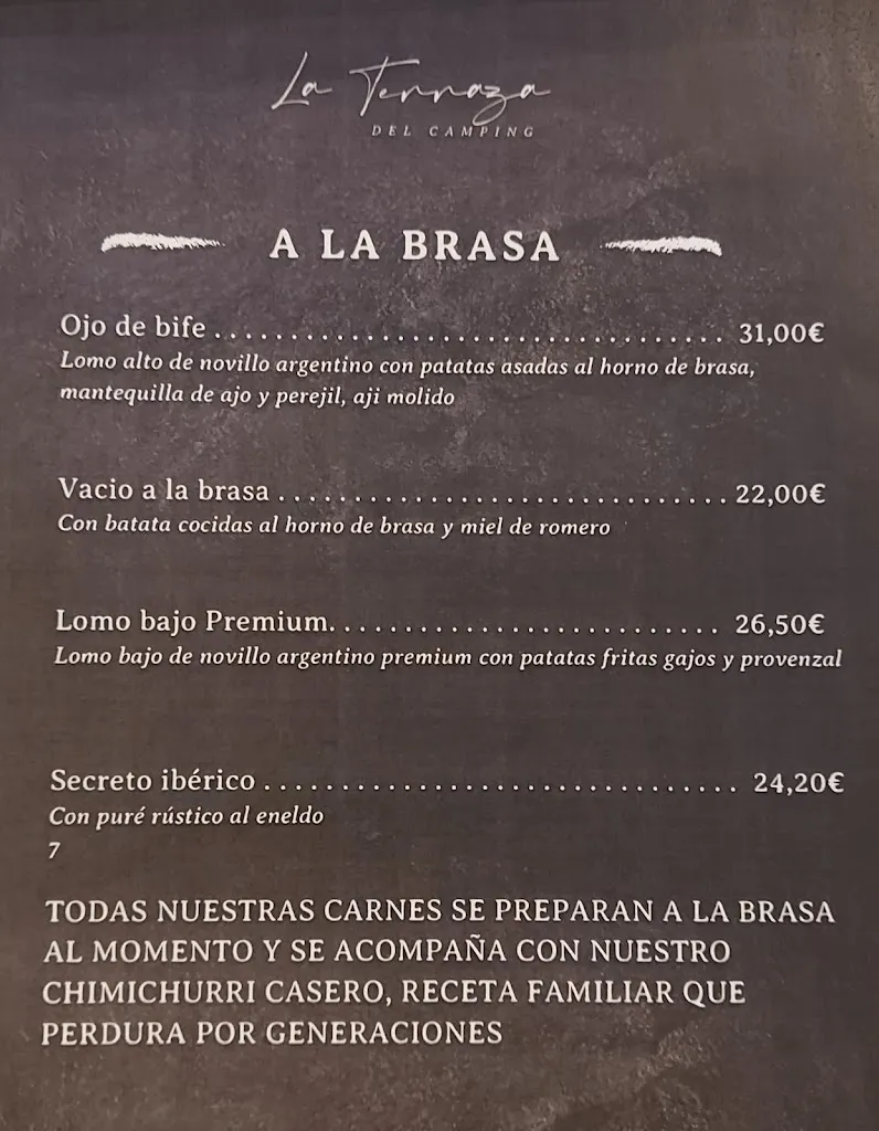 Menu_La Terraza del camping_Alameda del Valle_image_1
