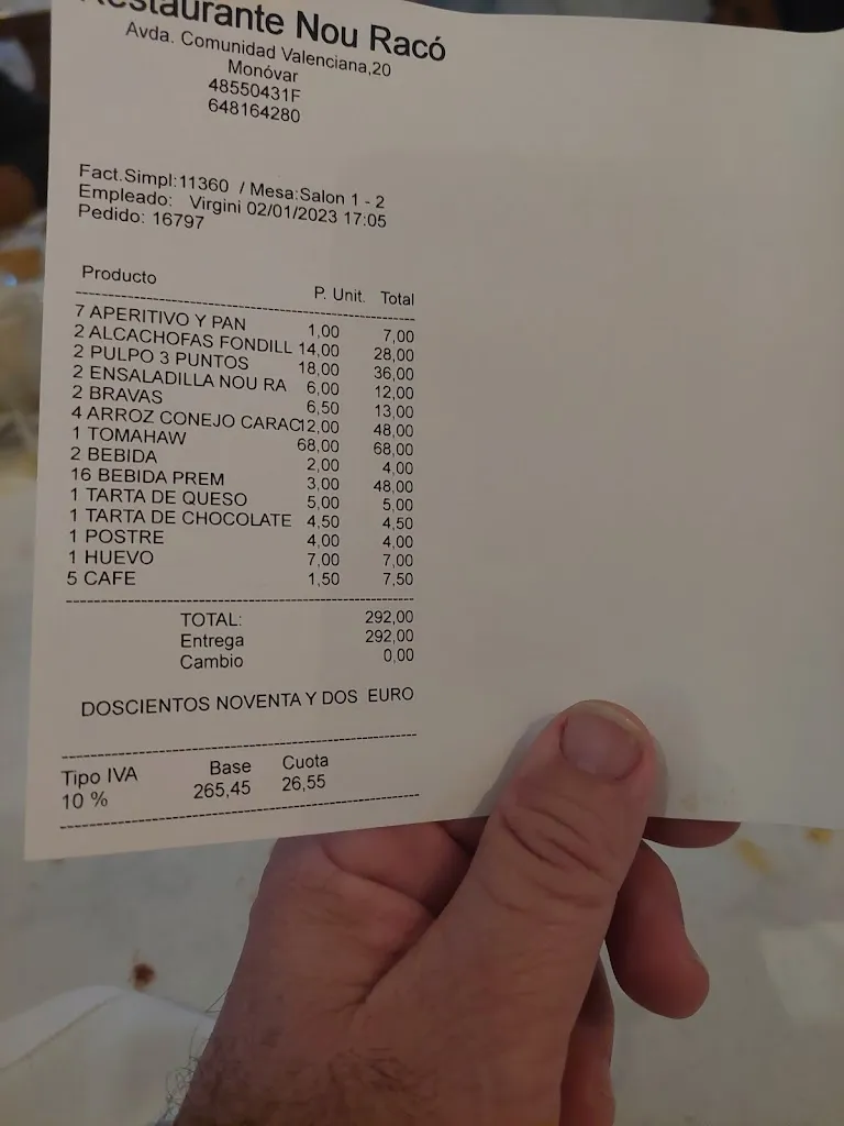 Menu_Restaurante Nou Racó. Monovar_Monóvar/Monòver_image_2