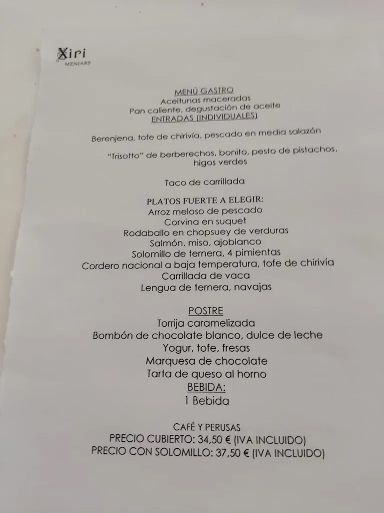 Menu_Restaurante Xiri_Monóvar/Monòver_image_1