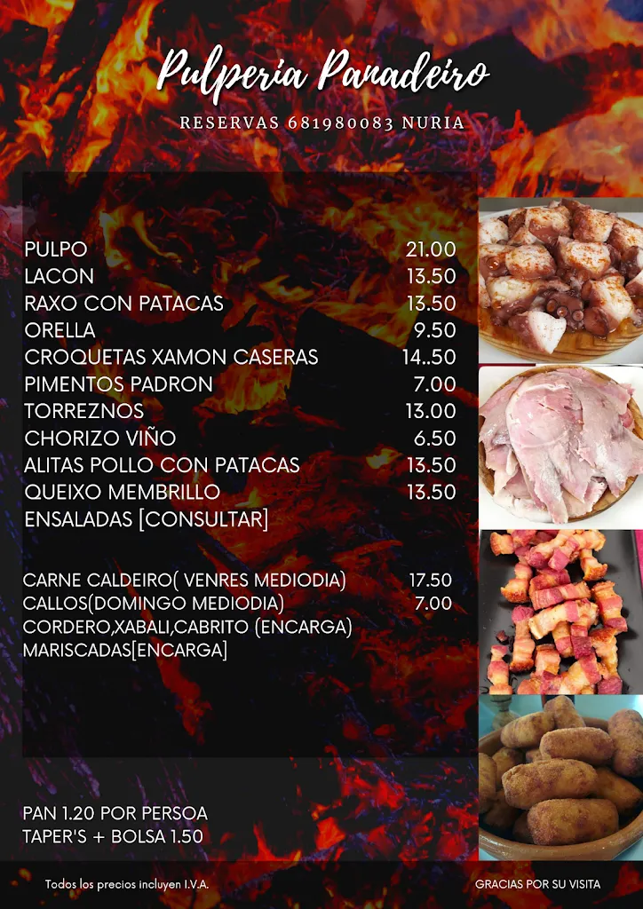Menu_Pulpería O Panadeiro_Viveiro_image_1