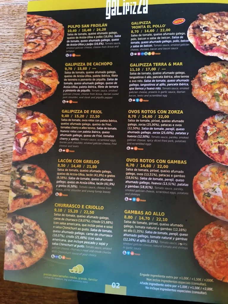 Menu_Galipizza pizza restaurant_Viveiro_image_1