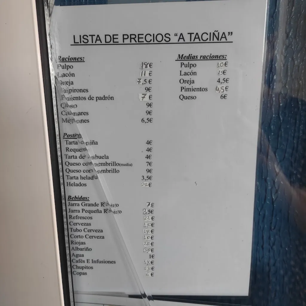 Menu_Restaurante Pulpería A Taciña_Viveiro_image_1