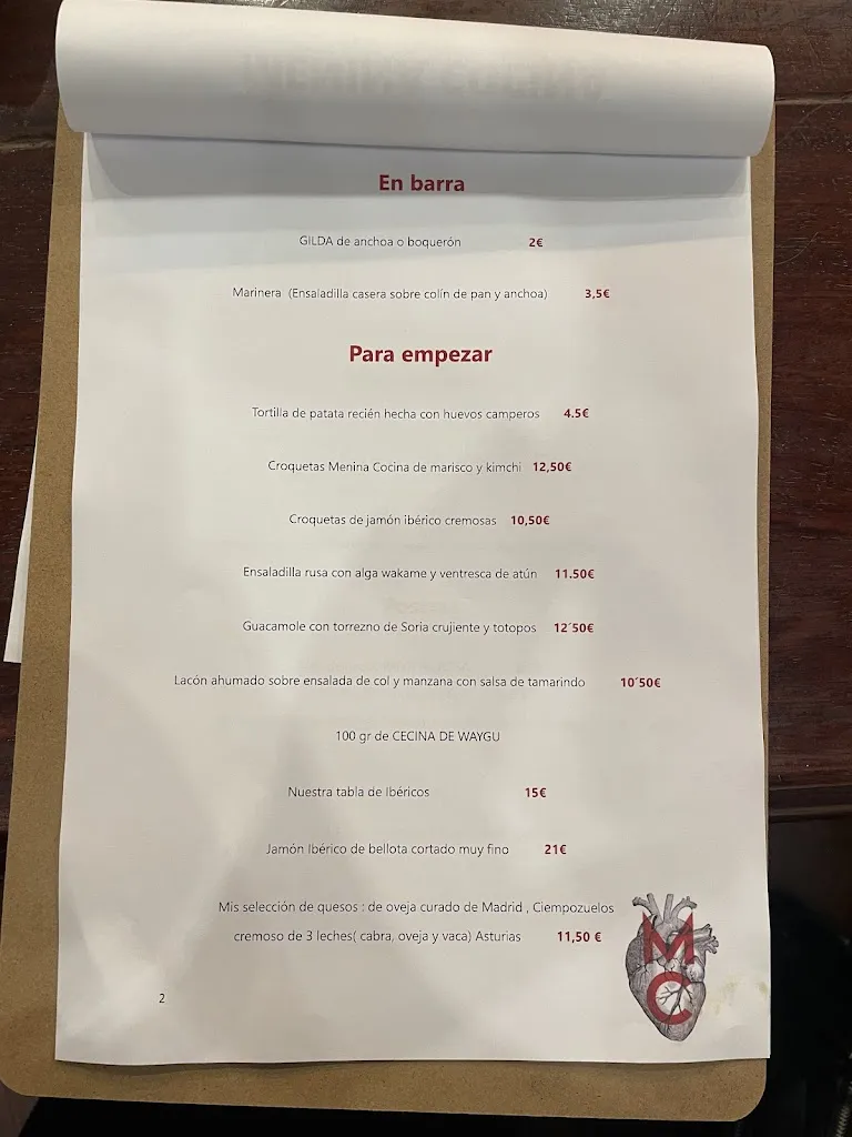 Menu_MENINA COCINA. Restaurante cerca. Ajalvir_Ajalvir_image_2