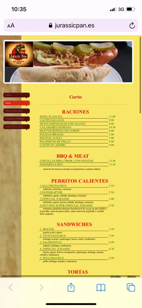 Menu_Restaurante Jurassic Pan_Ajalvir_image_4