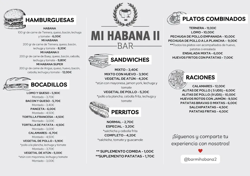 Menu_Bar Mi Habana II_Ajalvir_image_1