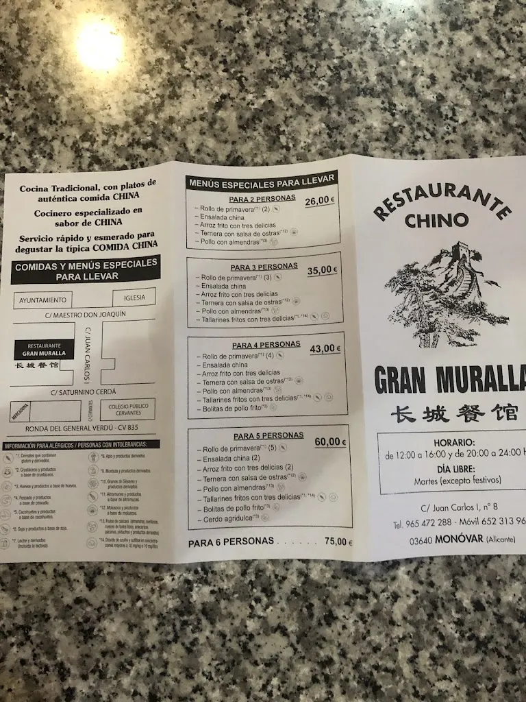 Menu_Restaurante Chino Gran Muralla_Monóvar/Monòver_image_2