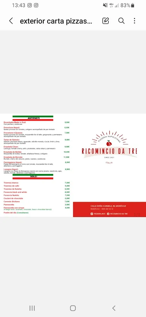 Menu_Ricomincio da tre_Monóvar/Monòver_image_1