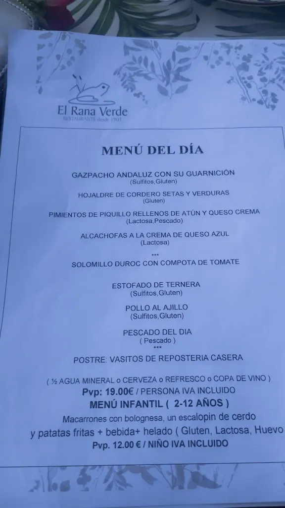 Menu_Restaurante El Rana Verde_Aranjuez_image_1