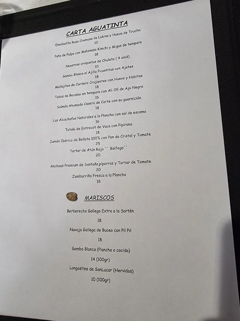 Menü_Restaurante Aguatinta_Aranjuez_Bild_3