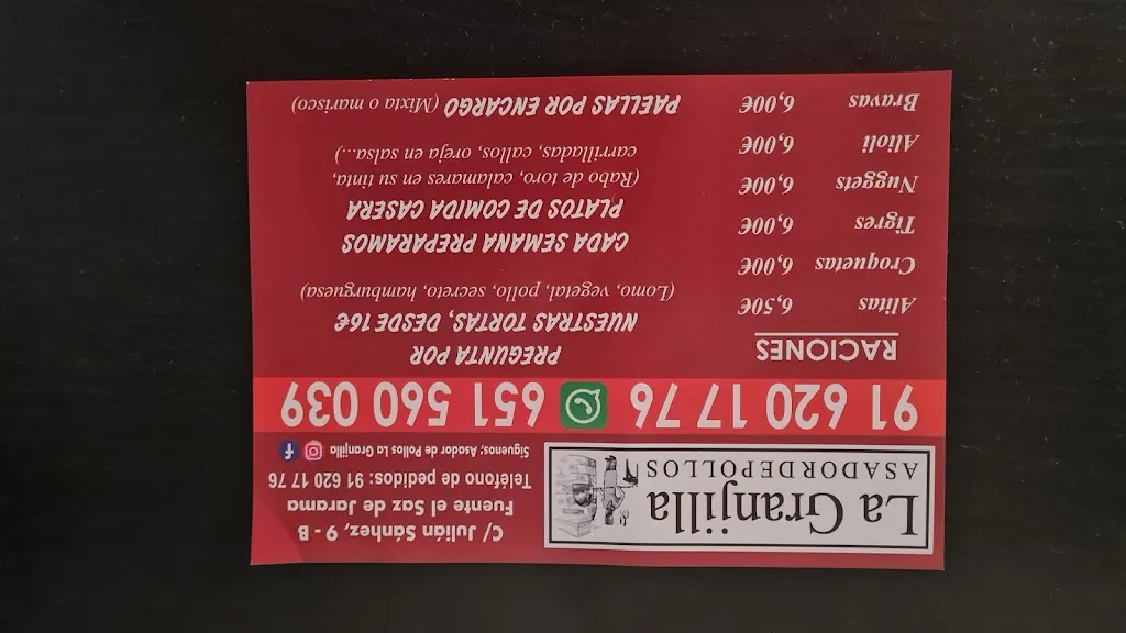 Menu_Asador de pollos La Granjilla2.0_Algete_image_1