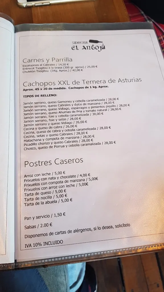 Menu_Sidrería El Antoju Boadilla del Monte_Boadilla del Monte_image_2