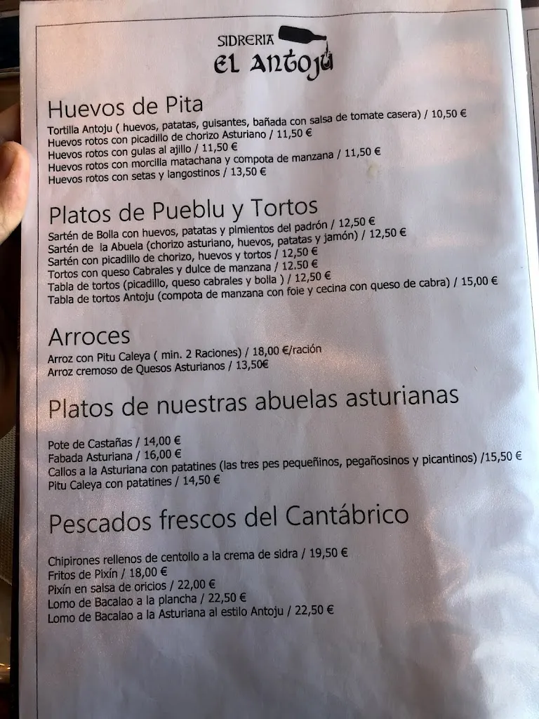Menu_Sidrería El Antoju Boadilla del Monte_Boadilla del Monte_image_3