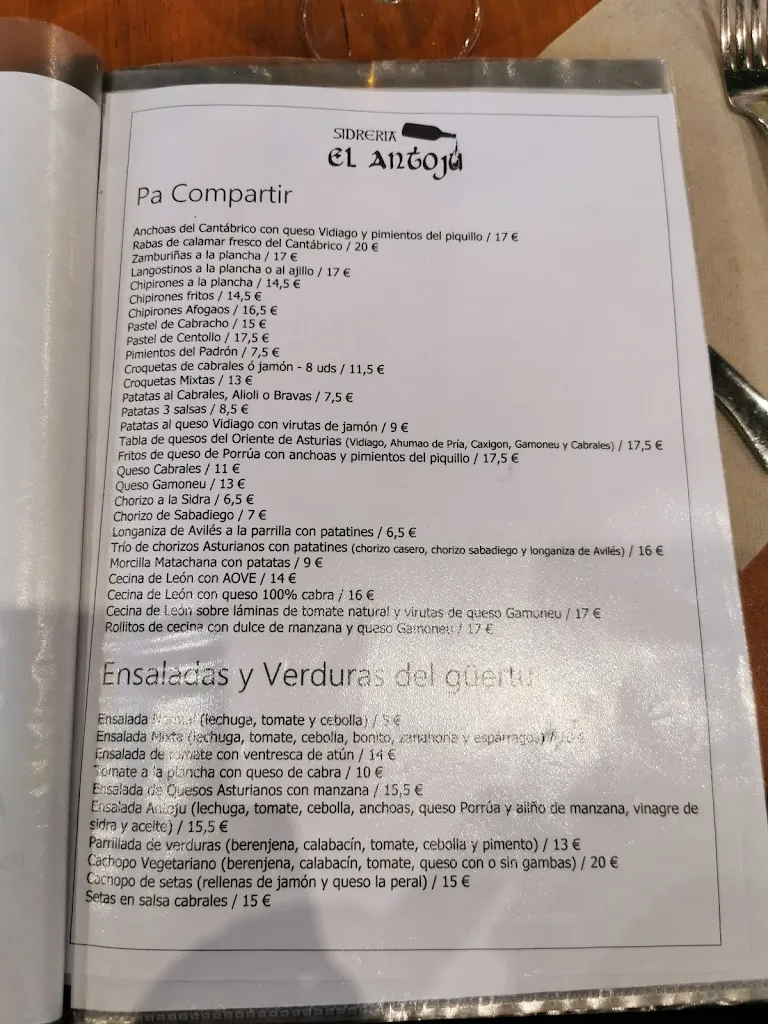 Menu_Sidrería El Antoju Boadilla del Monte_Boadilla del Monte_image_4