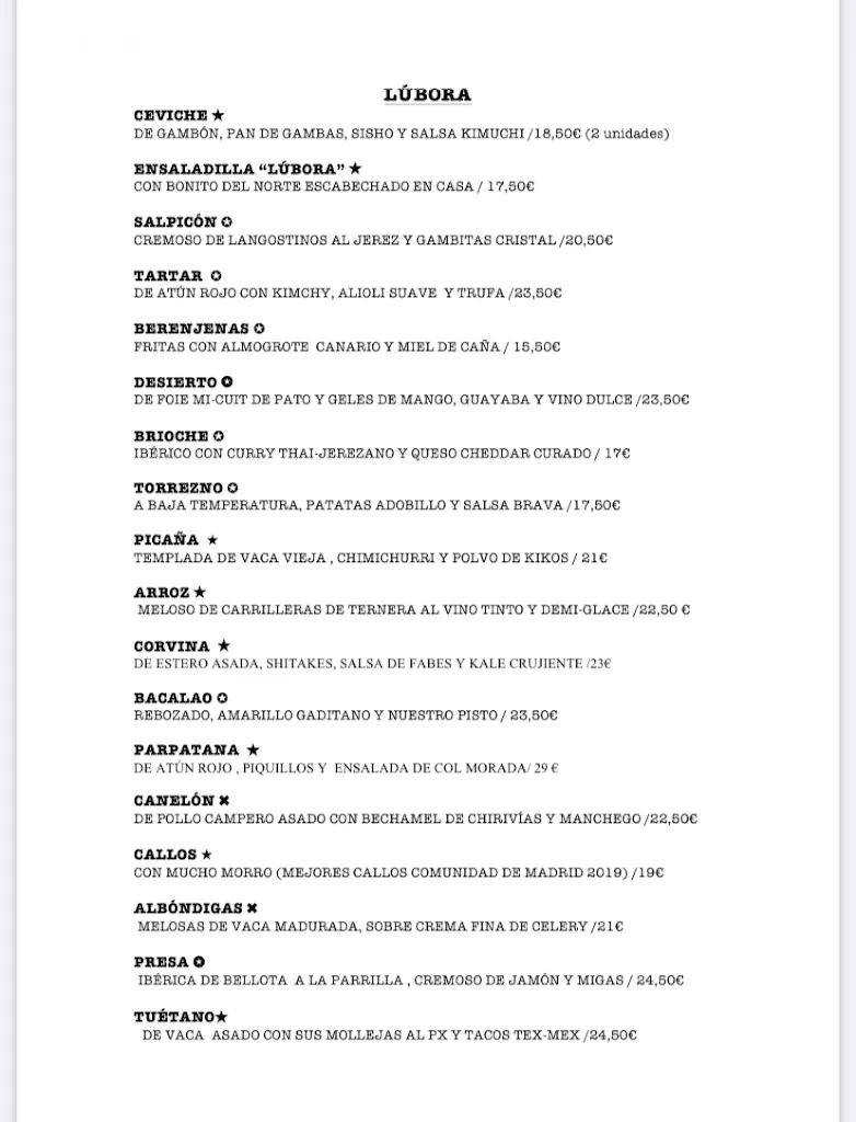 Menu_Restaurante Lúbora_Boadilla del Monte_image_1