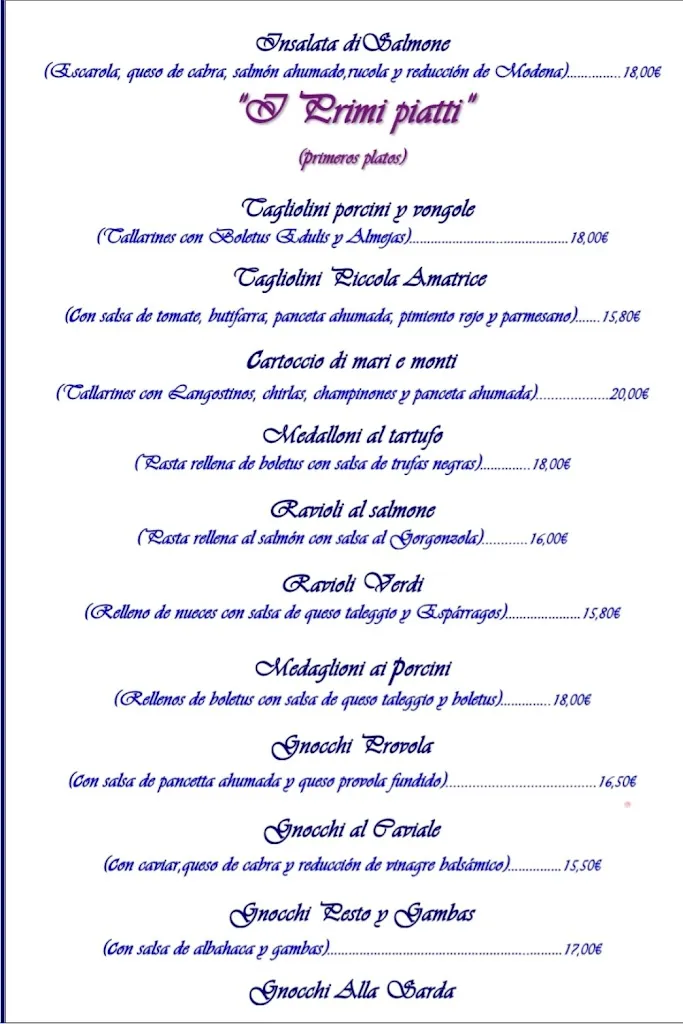 Menu_Trattoria Piccolo Mio_Boadilla del Monte_image_1