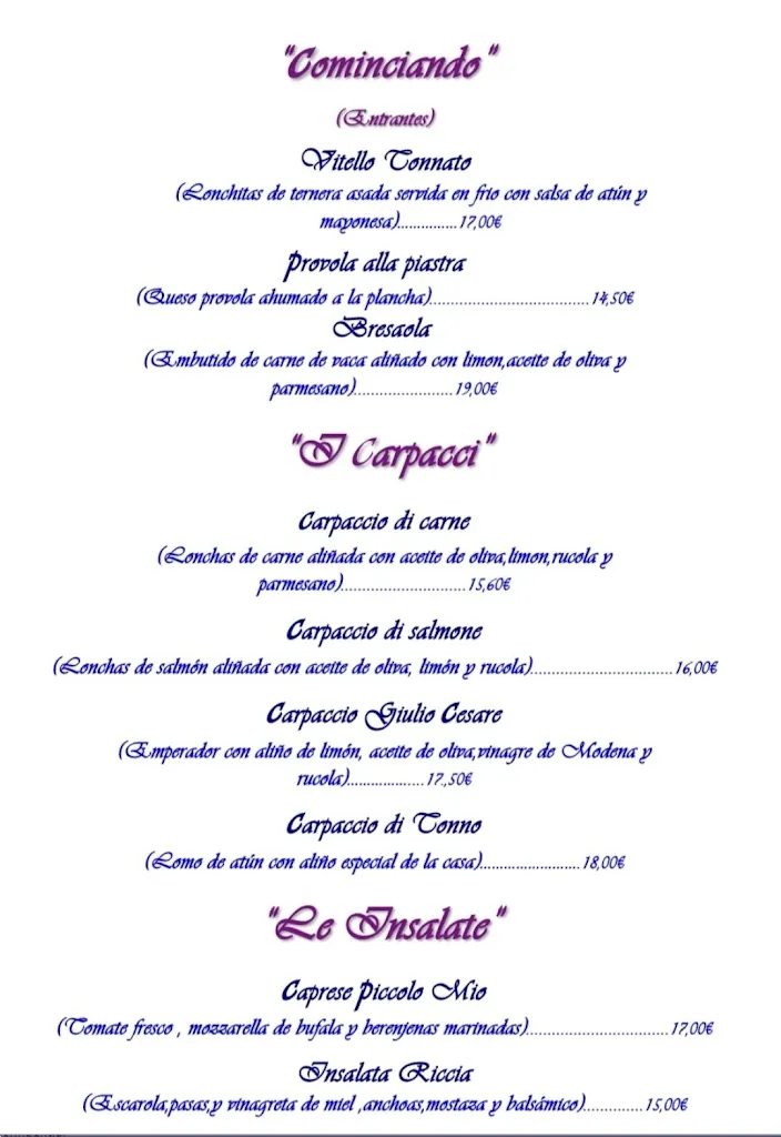 Menu_Trattoria Piccolo Mio_Boadilla del Monte_image_2