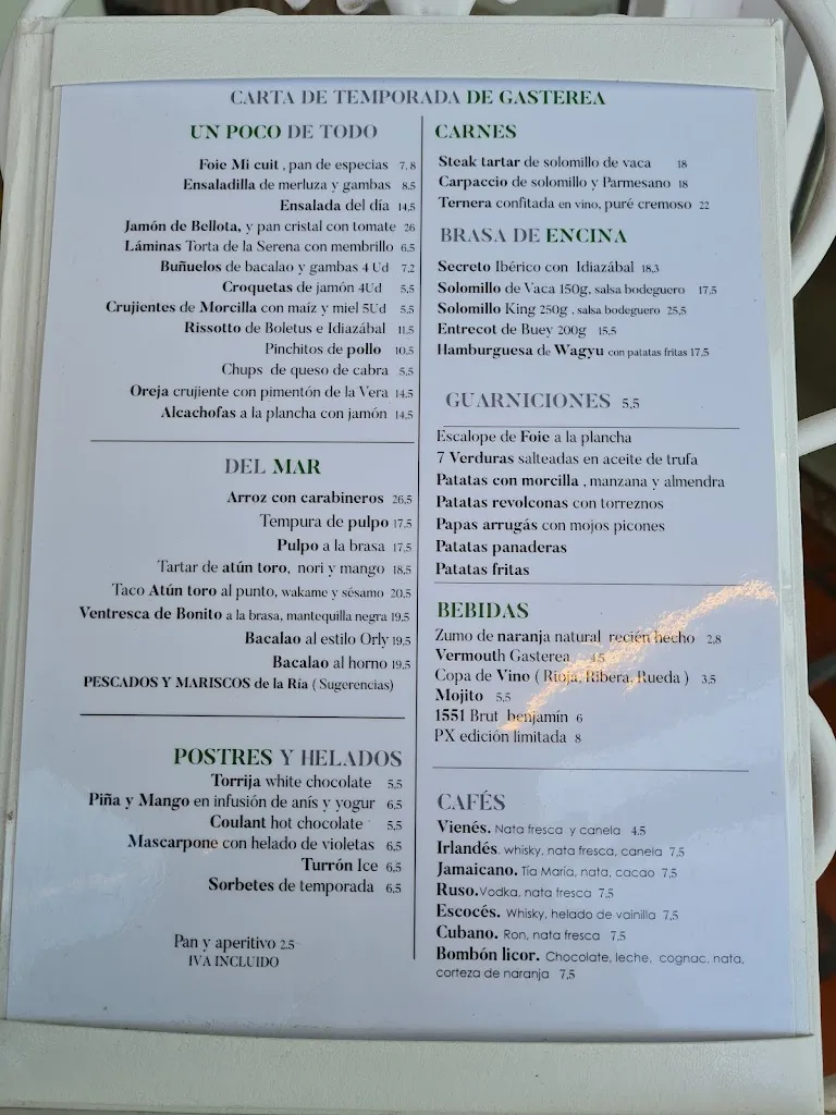 Menu_Gasterea Finca Restaurante_Boadilla del Monte_image_3