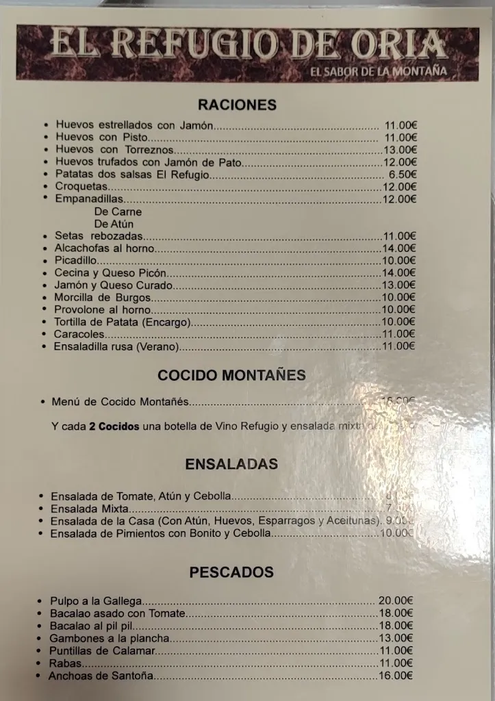 Menu_EL REFUGIO DE ORIA_Boalo_image_1